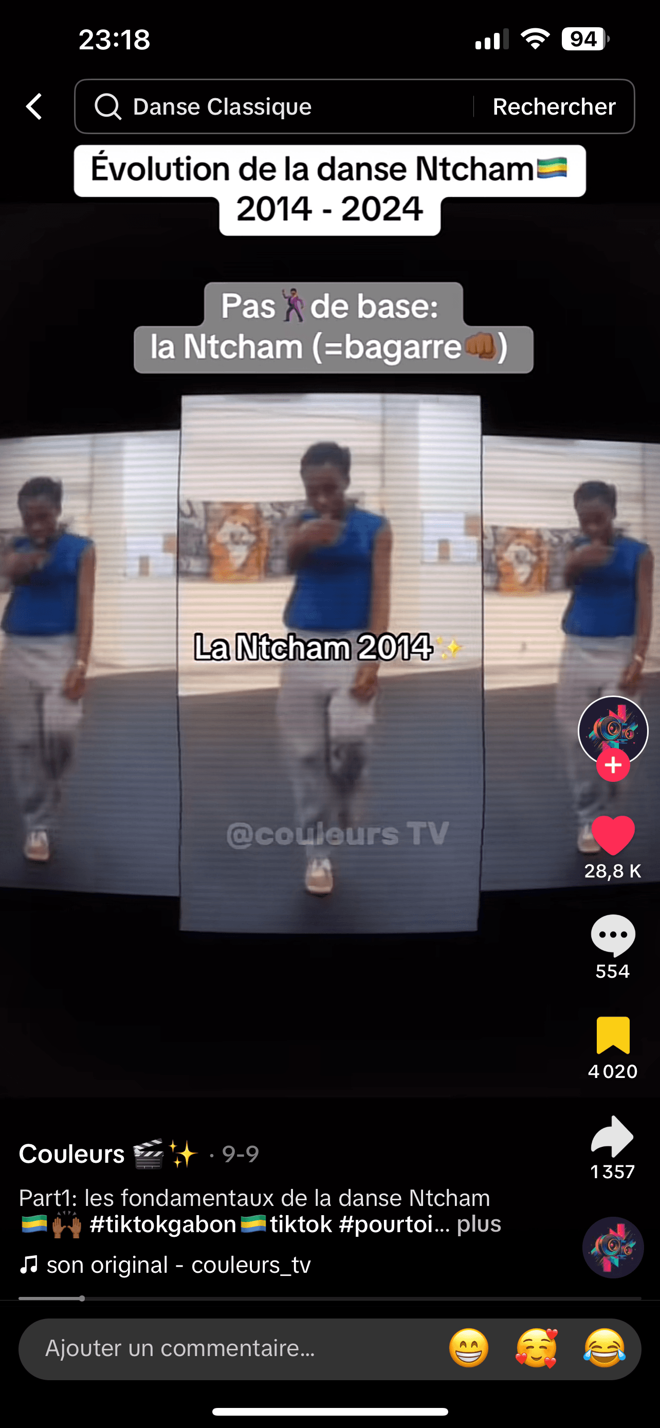 Évolution de La Danse Ntcham